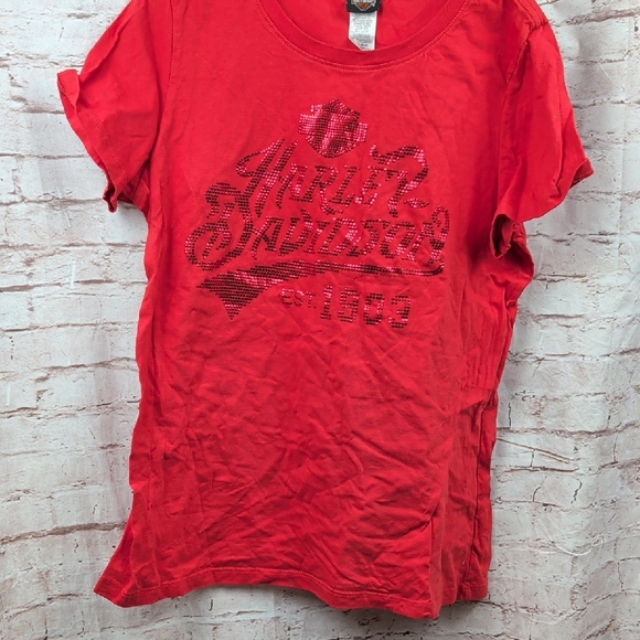 Harley-Davidson Tops - Harley-Davidson Bold Red Tee Shirt XL